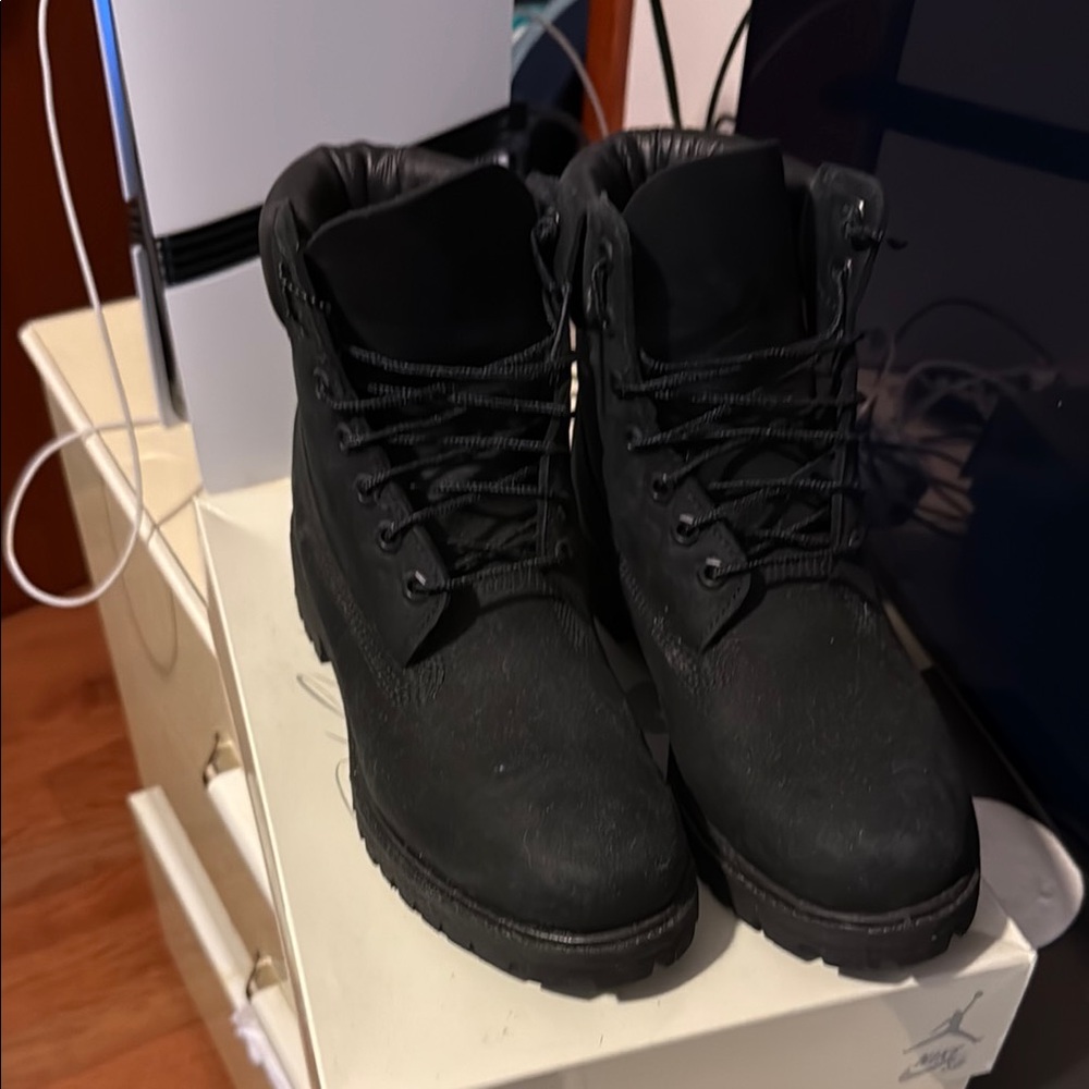 Timberland Black Rugged Work Boots